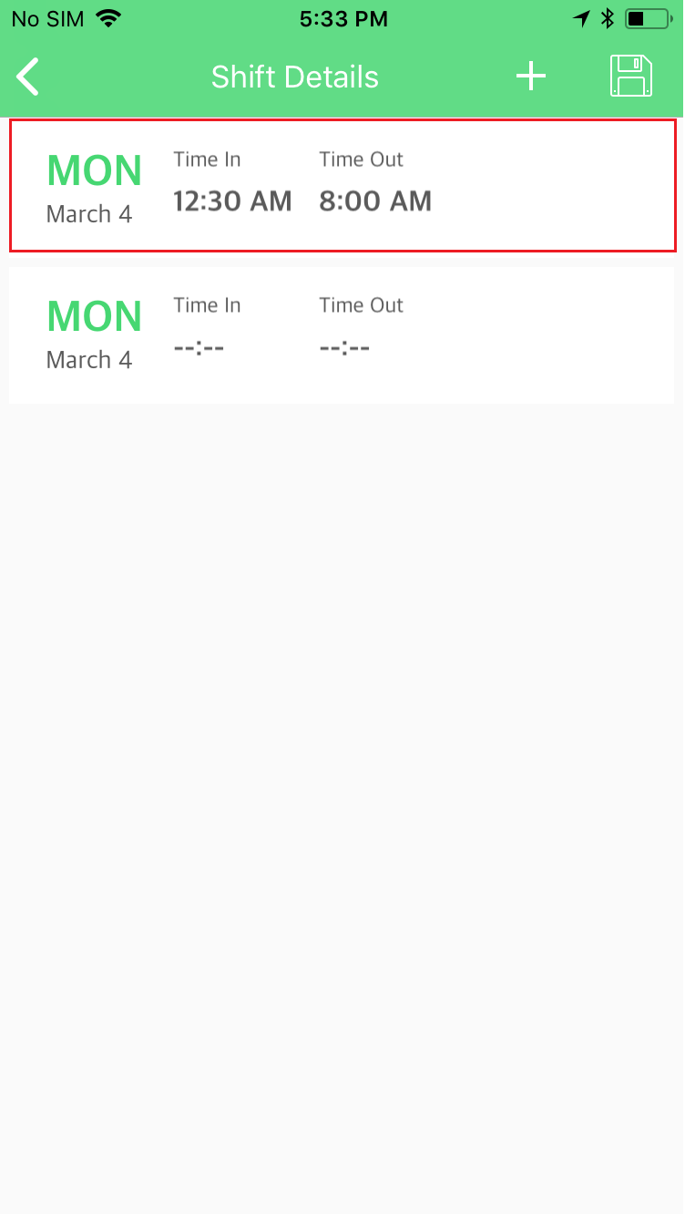 Mobile Timecard by Employee Timelogix